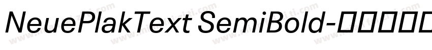 NeuePlakText SemiBold字体转换